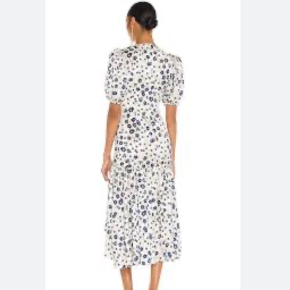 AMUR TRISSA RUCHED DRESS IN SAPPHIRE DESERT BLUEBELL WORN ONCE! Size 4 - Picture 2 of 2